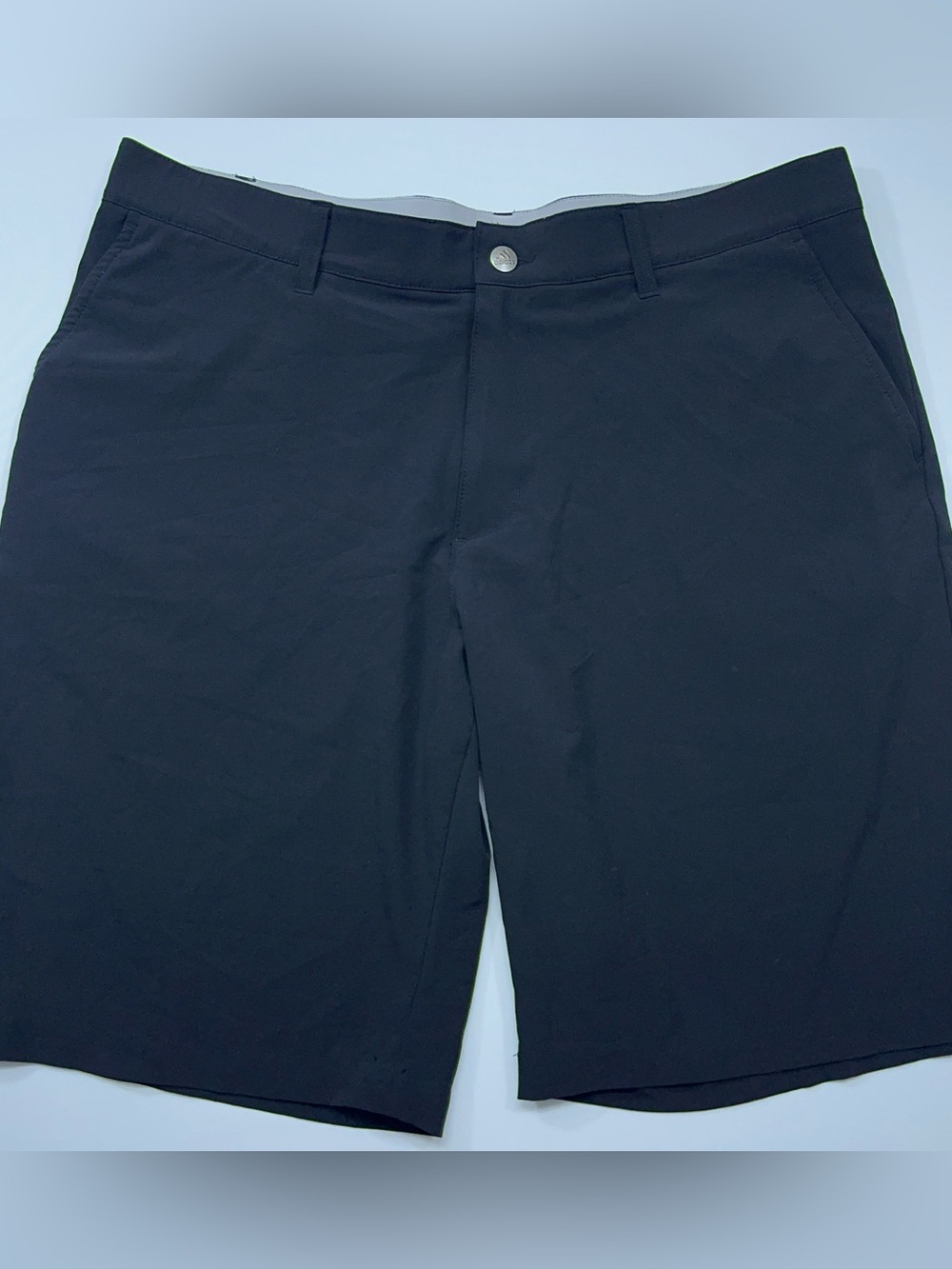 Adidas Shorts Mens Size 36 Black Golf Flat Front Performance Active 10” Inseam